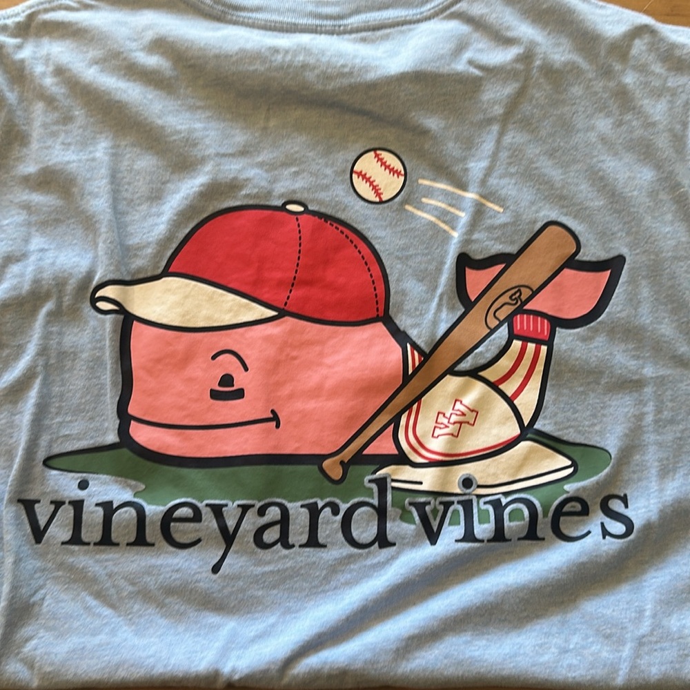 Vineyard Vines Sky Blue Tee with Logo